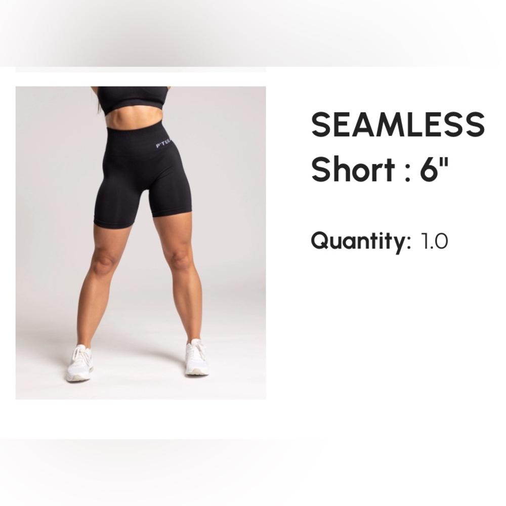 P'tula Black Seamless 6" High-Waist Bike Shorts